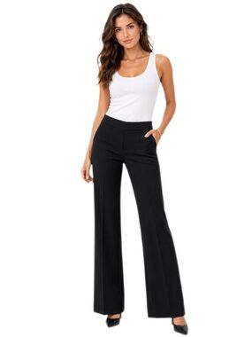 NWT: LOFT Kate Classic Stretch Black Dress Pants Career Work Trousers Petite 8P